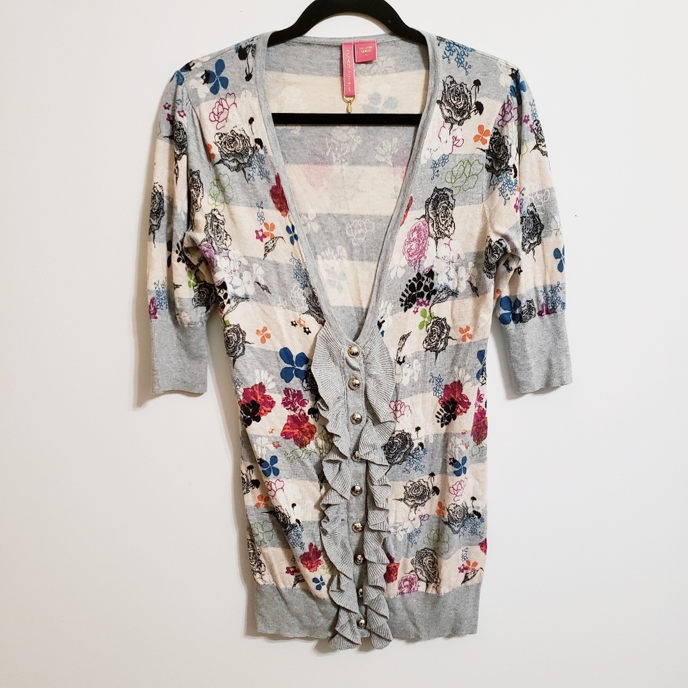 Charlotte Floral Sweater Cardigan..L